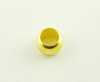 Picture of Brass Crimp Beads Round Gold Plated About 4mm( 1/8") Dia, Hole: Approx 2.6mm, 400 PCs                                                                                                                                                                         