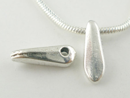 Picture of Zinc Based Alloy Spacer Beads Irregular Antique Silver Color About 10mm x 3mm, Hole:Approx 1.2mm, 100 PCs