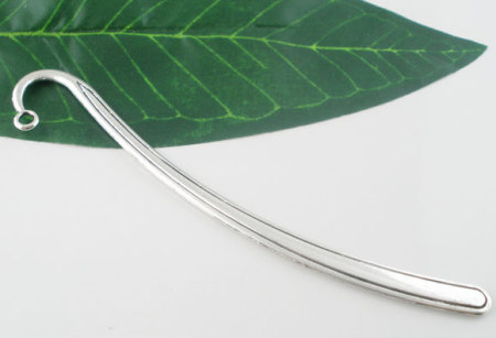 Picture of Zinc Based Alloy Bookmark Twist Antique Silver Color With Loop 12.5cm, 5 PCs