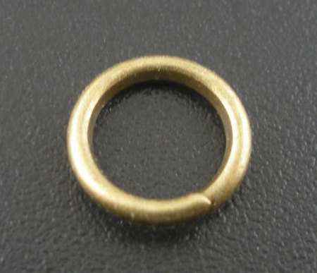200 Unidades 8mm Diámetro, 1.2mm(17 gauge) Hierro Abierto Argollas Tono Bronce Ronda