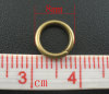 Imagen de 200 Unidades 8mm Diámetro, 1.2mm(17 gauge) Hierro Abierto Argollas Tono Bronce Ronda