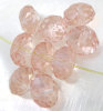 Picture of Crystal Glass Loose Beads Round Light Salmon Transparent Faceted About 8mm Dia, Hole: Approx 1.3mm, 70 PCs