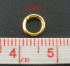 Picture of 1mm Iron Based Alloy Open Jump Rings Findings Round Gold Plated 6mm Dia, 500 PCs