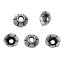Immagine di Lega di Zinco Coppette Copriperla Fiore Argento Antico (Addetti 4mm-5mm Perline) 2mm x 3mm, 500 Pz