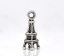 亜鉛合金 3D チャーム ペンダント エッフェル塔 銀古美 18mm x 6mm、 30 PCs の画像