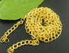 Picture of Alloy Double Loop Link Curb Chain Findings Gold Plated 7x8mm(2/8"x3/8"), 4 M