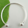 Imagen de 20 PCs Brass European Style Charm Open Cuff Bangles Bracelets Silver Plated 17cm(6.7") long