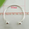 Imagen de 20 PCs Brass European Style Charm Open Cuff Bangles Bracelets Silver Plated 17cm(6.7") long