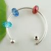 Imagen de 20 PCs Brass European Style Charm Open Cuff Bangles Bracelets Silver Plated 17cm(6.7") long
