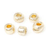 Picture of 10/0 Glass Seed Beads Round Rocailles Golden About 2mm x 1.5mm, Hole: Approx 1mm, 225 Grams