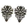 Picture of Filigree Stamping Embellishment Findings Antique Bronze Hollow 4.8cm x 3.5cm(1 7/8" x 1 3/8"),50PCs