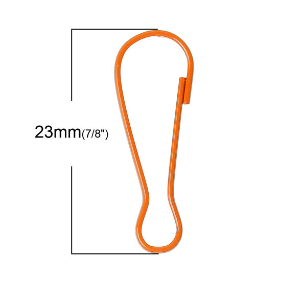 Picture of Iron Based Alloy Lanyard Snap Hook Clips Orange 23mm x 8mm( 7/8" x 3/8"), 100 PCs