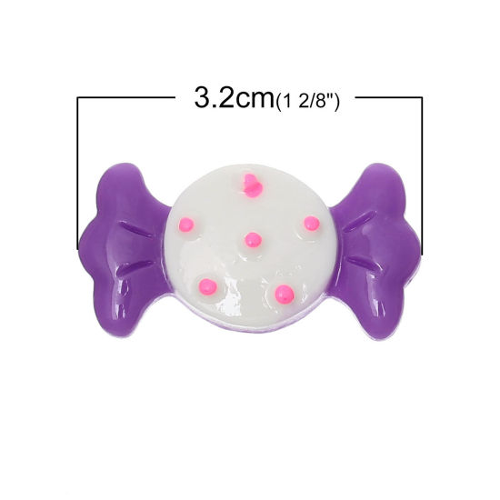 Imagen de Resultados de adornos Resina de Caramelo,Púrpura  Diámetro:3.2cm x 17.0mm, 20 Unidades 