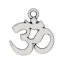 Imagen de Colgantes Aleación del Metal Del Zinc de Alfabeto Yoga OM /Aum Plata Antigua 15mm x 14mm, 200 Unidades