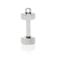 Image de Pendentifs Sport Fitness en Alliage de Zinc Haltère Argent Vieilli 25mm x 10mm, 10 Pcs