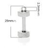 Imagen de Zamak Fitness Colgantes Pesa Plata Antigua 25mm x 10mm, 10 Unidades