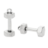 Imagen de Zamak Fitness Colgantes Pesa Plata Antigua 25mm x 10mm, 10 Unidades