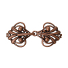 Picture of Brass Hook Clasps Heart Antique Copper 4.6cm x2.1cm(1 6/8" x 7/8"), 5 PCs                                                                                                                                                                                     