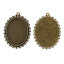 Picture of Zinc Based Alloy Cabochon Setting Pendants Oval Antique Bronze (Fits 4cm x 3cm) 5.4cm x 4.1cm, 20 PCs