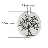 Imagen de Colgantes Aleación del Metal Del Zinc de Óvalo,Árbol Plata Antigua  LIFE IS A GIFT  Mensaje Tallado 20mm x 18mm, 30 Unidades