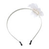 Picture of Acrylic Headband Hair Band Flower Off-white Green AB Color Rhinestone 41.5cm(16 3/8") long, 1 Piece
