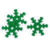 Изображение Пайетки Снежинка Зеленый 13мм x 12мм, 1000 ШТ 