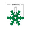 Picture of PVC Sequins Paillettes Christmas Snowflake Green 13mm x 12mm( 4/8" x 4/8"), 1000 PCs