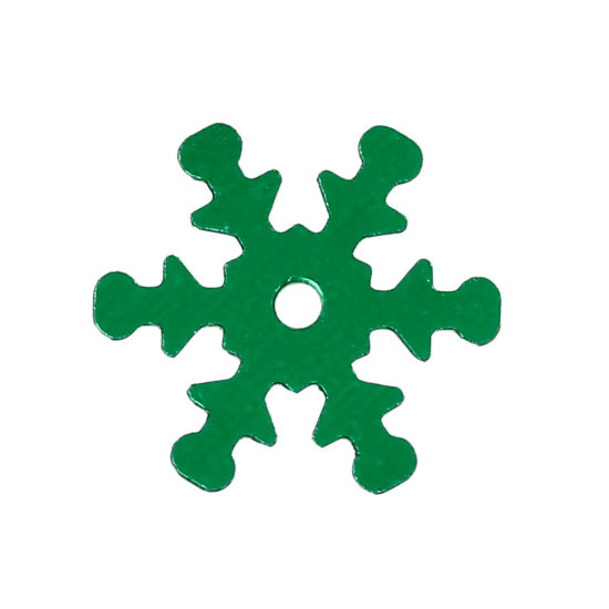 Изображение Пайетки Снежинка Зеленый 13мм x 12мм, 1000 ШТ 