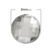 Picture of Acrylic Embellishment Finding Round Clear Flatback Faceted 8mm( 3/8") Dia,100PCs