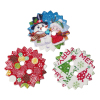 Picture of Natural Wood Sewing Buttons Scrapbooking 2 Holes Round At Random Mixed Christmas Pattern 24mm(1") Dia, 100 PCs
