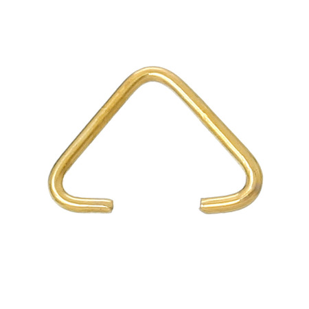 Iron Based Alloy Pendant Pinch Bails Clasps Triangle Gold Plated 10mm x 9mm, 500 PCs