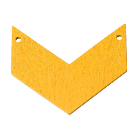 Bild von Natürliches Holz Verbinder Krumm Gelb Spritzlackierung, 4.5cm x 3.7cm, 100 Stück