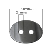 Picture of Hematite Button Oval Gunmetal About 14.0mm x 10.0mm, Hole: Approx 2.0mm, 20 PCs