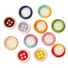 Picture of Wood Sewing Scrapbooking Buttons 4 Holes Round At Random Mixed 15mm( 5/8") Dia, 100 PCs