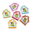 Picture of Natural Wood Pendants Christmas Tree Bear Snowhouse At Random Mixed Hollow 6.8cm x6.6cm(2 5/8" x2 5/8"), 20 PCs