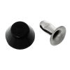Picture of Zinc Based Alloy Spike Rivets Studs Cone Silver Tone Black Painting 8x7mm(3/8"x2/8"), 200 Sets