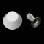 Picture of Zinc Based Alloy Spike Rivets Studs Cone Silver Tone White Painting 9mm x 8mm(3/8"x3/8"), 100 Sets