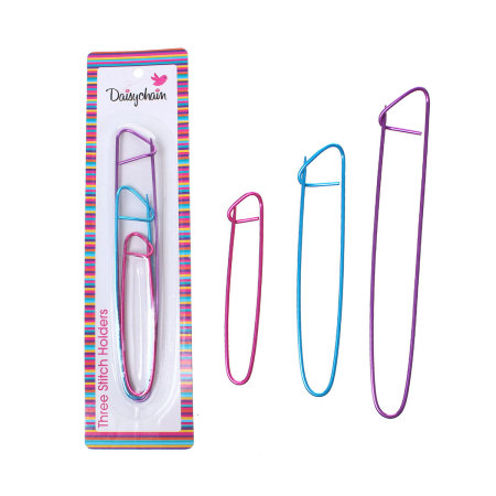 Aluminum Knitting Needle Stitch Holders Mixed 23cm x 6cm, 5 Sets