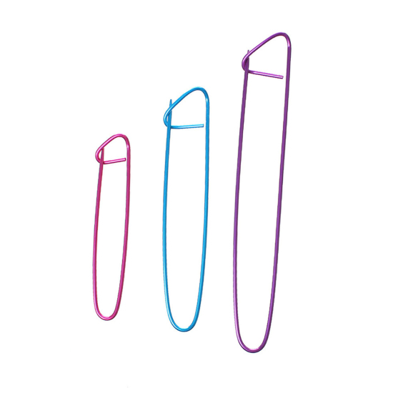 Picture of Aluminum Knitting Needle Stitch Holders Mixed 23cm x 6cm, 5 Sets