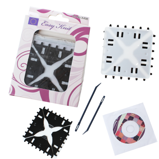 Immagine di Polipropilene Accessori per Lavoro a Maglia Nero 16cm x 11cm, 1 Set