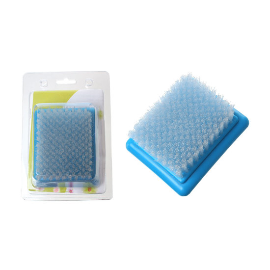 Picture of Polypropylene Felting Needle Mat Brush For Large Embroidery Stitching Punch Craft Tool Blue 19cm x 13cm, 1 PC