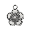 Bild von Zinklegierung Charm Anhänger Blumen Antiksilber 16mm x 13mm, 50 Stücke