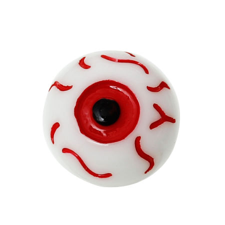Bild von Harz Verzierung Embellishments Cabochons Rund Rot 16mm D. 30 Stücke