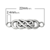 Picture of Connectors Findings Twist Infinity Symbol Antique Silver Color 22mm x 6mm, 50 PCs
