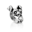 Immagine di Lega di Zinco Stile EuropeoFascino Perline Cane Argento Antico Circa 14mm x 12mm, Foro: Circa 5.3mm, 10 Pz