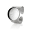 Picture of Brass Open Cabochon Settings Rings Round Antique Silver Color (Fits 14mm Dia) 17.9mm( 6/8")(US Size 7.5), 20 PCs