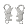 Picture of Zinc Based Alloy Lobster Clasps Elephant Silver Tone 23mm x 12mm, 20 PCs