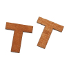 Picture of Wood Embellishments Findings Alphabet/ Letter "T" Natural 22mm x 21mm( 7/8" x 7/8"), 15 PCs