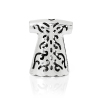 Picture of Zinc Based Alloy Spacer Flat Beads Clothes Antique Silver About 23mm x 18mm, Hole: Approx 3mm, 5 PCs