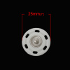 Изображение Защелка Шитье Пуговицы  Круглые Белый Отверстие 25мм диаметр, 2 Комплекта (2шт / комплект)